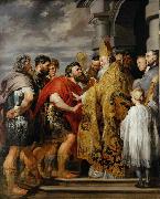 Peter Paul Rubens Saint Ambrose forbids emperor Theodosius I to enter the church painting